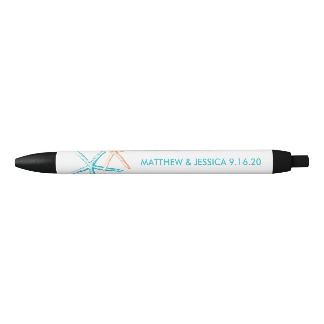 Skinny Starfish | Caribbean Blue and Orange Pen (Front)