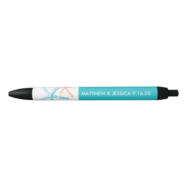 Skinny Starfish | Caribbean Blue and Orange Pen (Front)