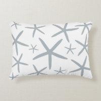 Skinny Starfish | Silver Gray Accent Pillow