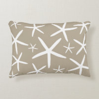 Skinny Starfish | Tan Sand Decorative Pillow