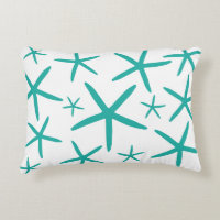 Skinny Starfish | Teal Decorative Pillow