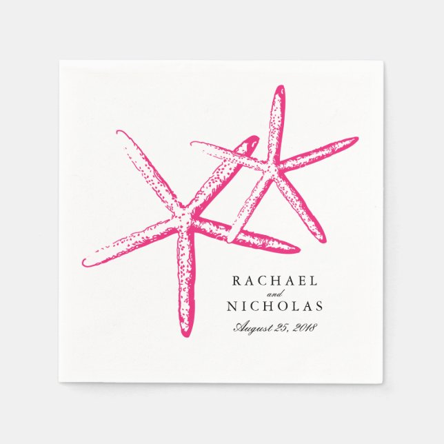 Skinny Starfish | Wedding Napkins (Front)