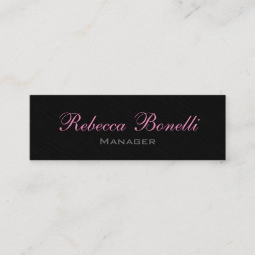 Skinny Style Pink Gray Black Manager Business Card
