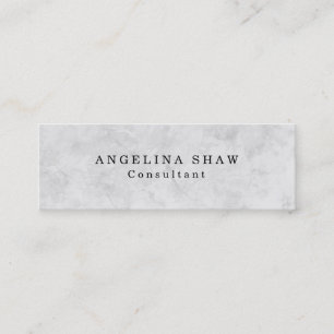 Skinny Stylish Plain Simple Grey Professional Mini Business Card
