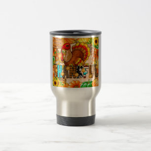Skinny Thankful Tumbler Sublimation - Thanksgiving Travel Mug