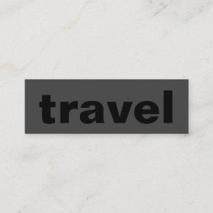 Skinny Trend Grey Black Travel Agent Business Card