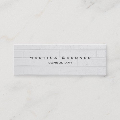 Skinny Unique Modern Grey Wall Minimalist Plain Mini Business Card