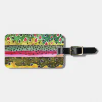 Skins of Three Beautiful Trout Luggage Tag