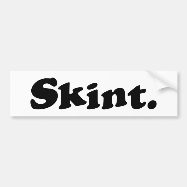 Skint. Bumper Sticker (Front)
