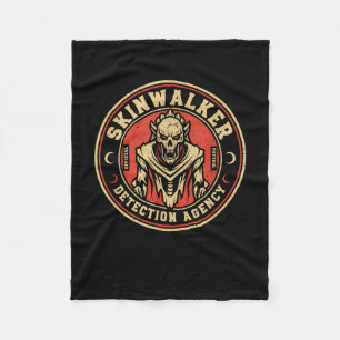 Skinwalker Detection Agency Funny Cryptid Skinwalk Fleece Blanket