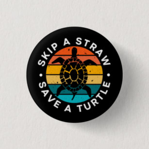 Turtle (No Straws) Pin