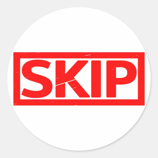 Skip Stamp Classic Round Sticker (Front)
