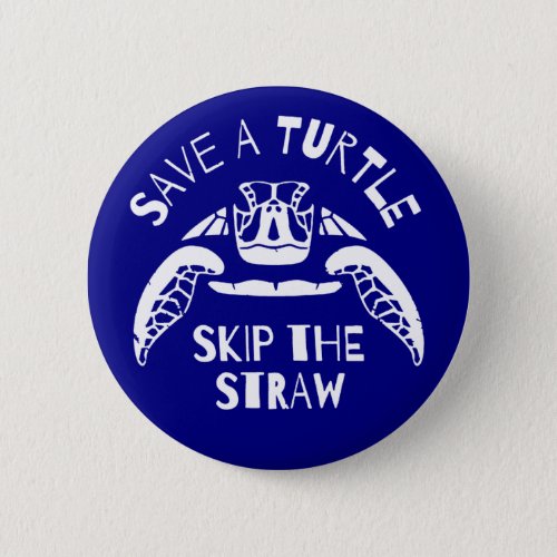 Skip The Straw Earth Day Button