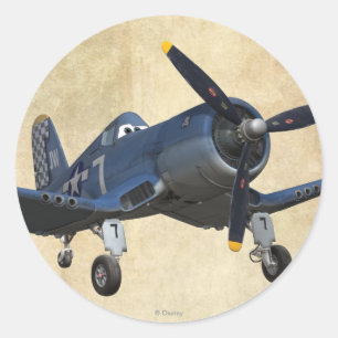 Skipper 1 classic round sticker