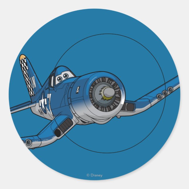 Skipper 4 classic round sticker (Front)