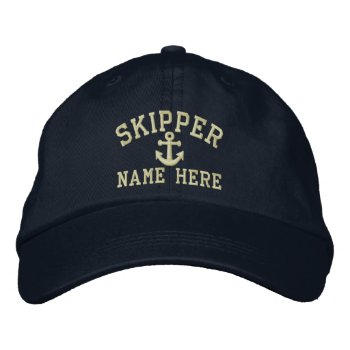 Skipper - Customizable Embroidered Baseball Hat by Ricaso_Graphics at Zazzle