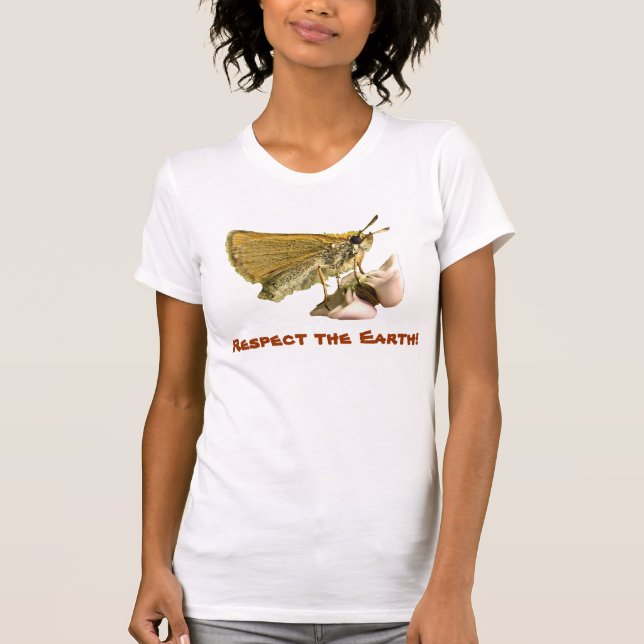 Skipper on Milkweed Earth Day T-Shirt (Front)