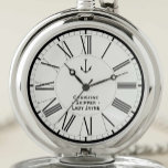 Skipper or Captain of Yacht or Boat Pocket Watch<br><div class="desc">Yacht owner watch. Boat owner watch. Gift for a boat or yacht skipper,  captain,  ship's officer or crew.</div>