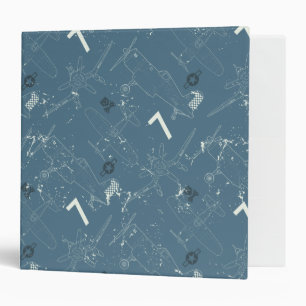 Skipper Pattern 3 Ring Binder