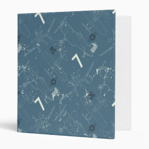 Skipper Pattern 3 Ring Binder