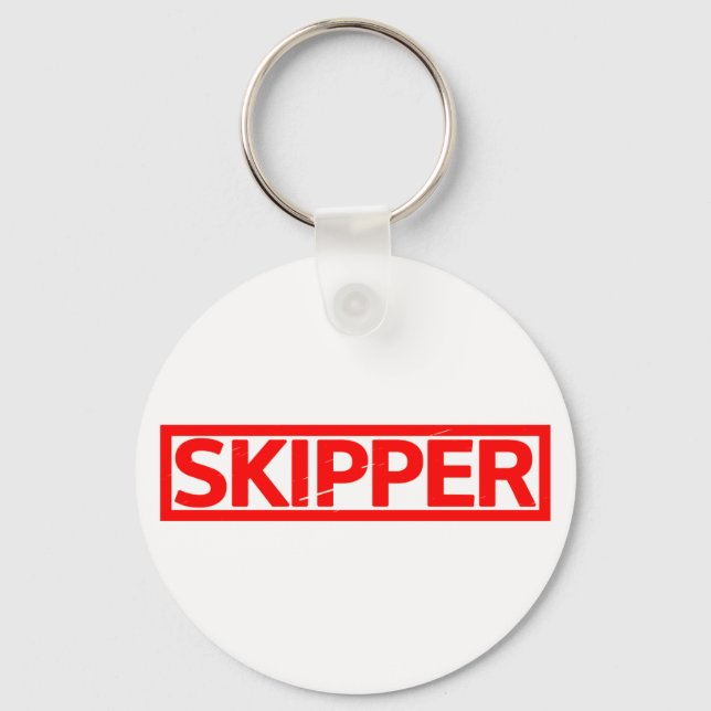 Skipper Stamp Keychain (Front)