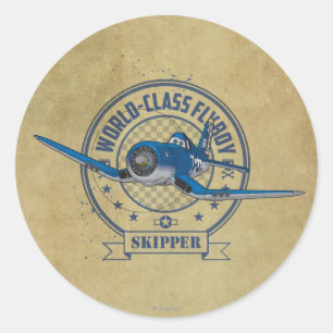 Skipper - World Class Flyboy Classic Round Sticker