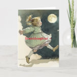 SKIPPING GRANDDAUGHTER BIRTHDAY CARD<br><div class="desc">Here's an adorable card for your adorable granddaughter on her birthday.</div>