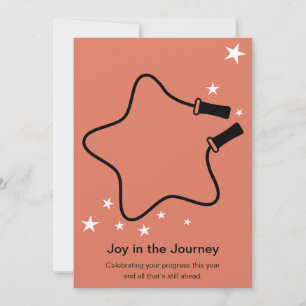 Skipping Rope Joy in the Journey Fitness Christmas Note Card