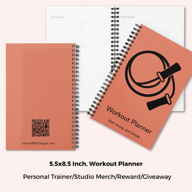 Skipping Rope Orange Black Fitness Starter Workout Planner (5.5x8.5 Inch, Skipping Rope Orange Black Fitness Starter Workout Planner)