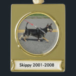 Skippy Chihuahua Ornament<br><div class="desc">Skippy Chihuahua Ornament Customize the name and photo and dates where it says design area top or design area bottom.</div>