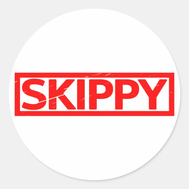Skippy Stamp Classic Round Sticker (Front)