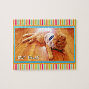 Skippy the Wonder Cat Colorful Cute Jigsaw Puzzle