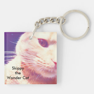 Skippy the Wonder Cat In Space Keychain