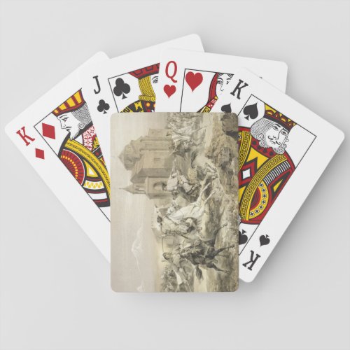 Skirmish of Persians and Kurds in Armenia plate 1 Playing Cards