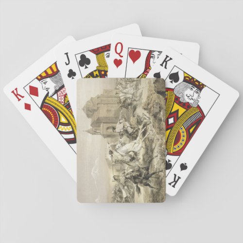 Skirmish of Persians and Kurds in Armenia plate 1 Poker Cards