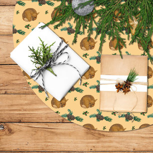 Skirt Christmas tree with cervatillo and branches. Brushed Polyester Tree Skirt