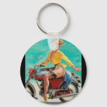 Skirting The Issue Pin Up Art Keychain at Zazzle