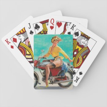 Skirting The Issue Pin Up Art Playing Cards by Pin_Up_Art at Zazzle