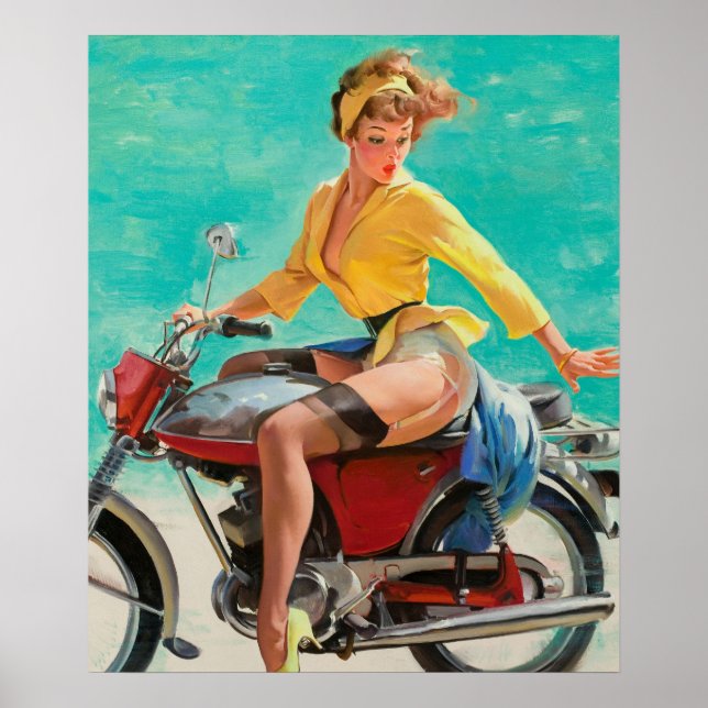 Skirting the Issue Pin Up Art Poster (Front)