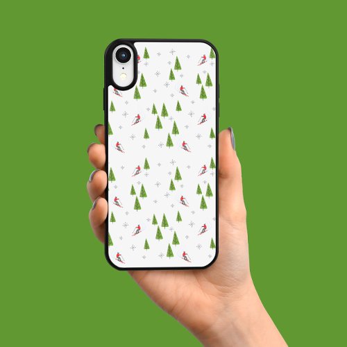 Skis and Pine Trees iPhone 11 Case