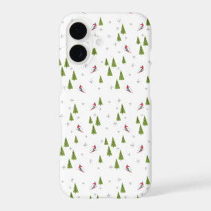 Skis and Pine Trees iPhone 17 Case