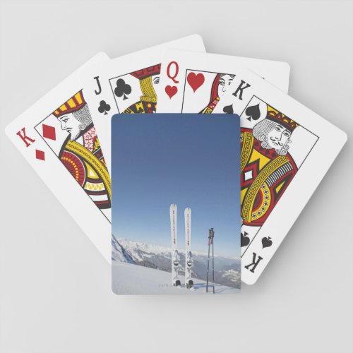 Skis and Ski Poles Poker Cards