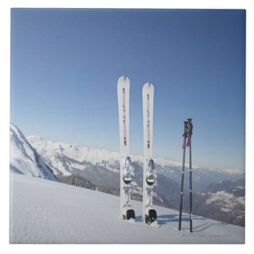 Skis and Ski Poles Tile