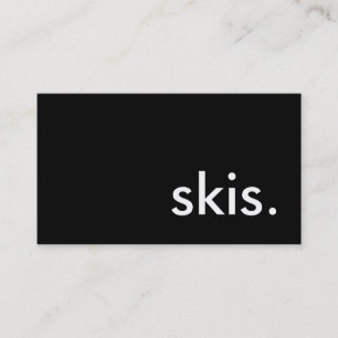skis. business card