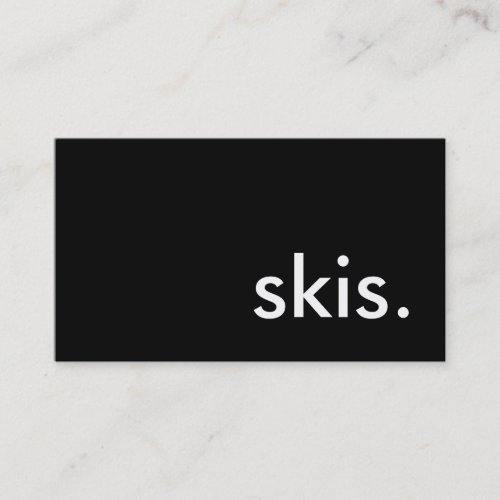 skis. business card templates