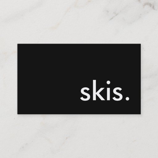 Customizable skis. business card templates