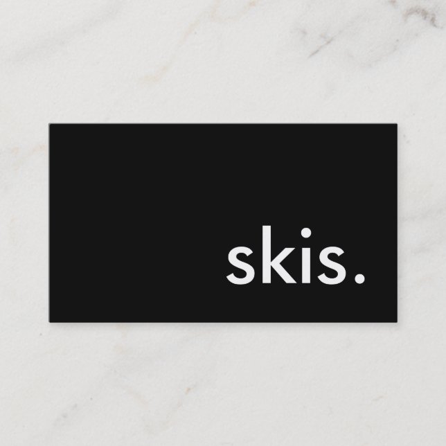 skis. business card (Front)