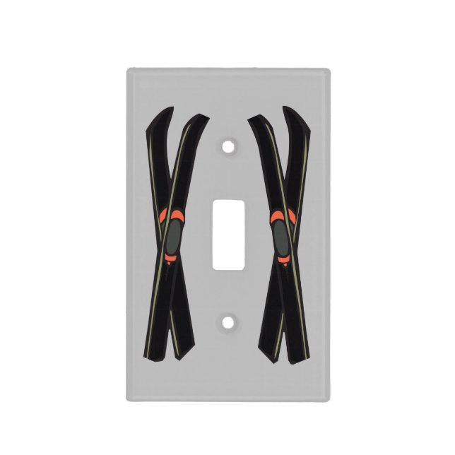 Skis Design Light Switch Cover (Front)