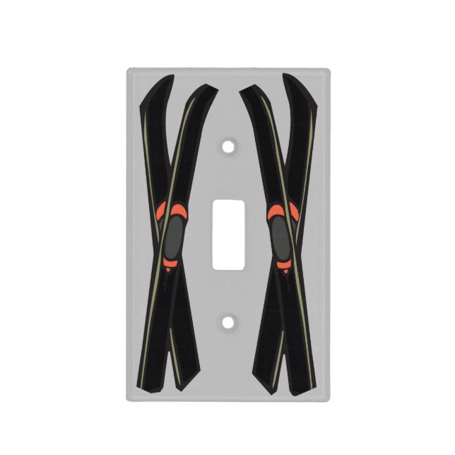 Skis Design Light Switch Cover (Front)