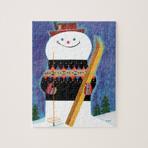 Skis for Snowman Jigsaw Puzzle